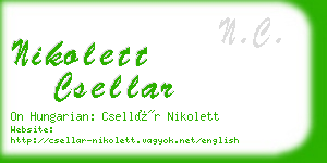 nikolett csellar business card